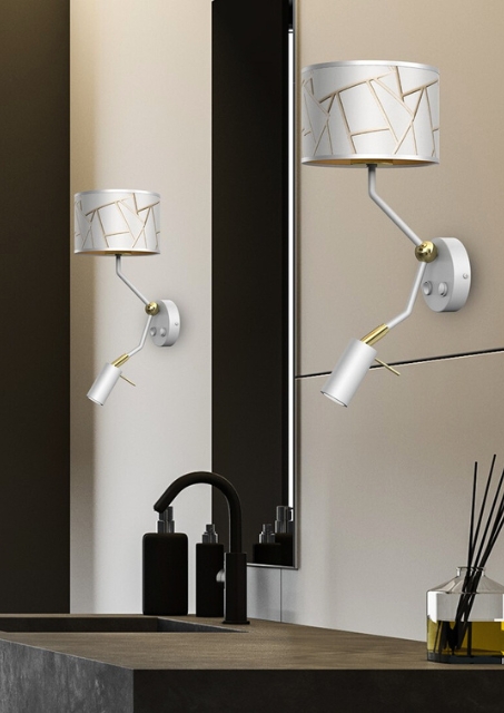 Biały kinkiet - K343-Azara