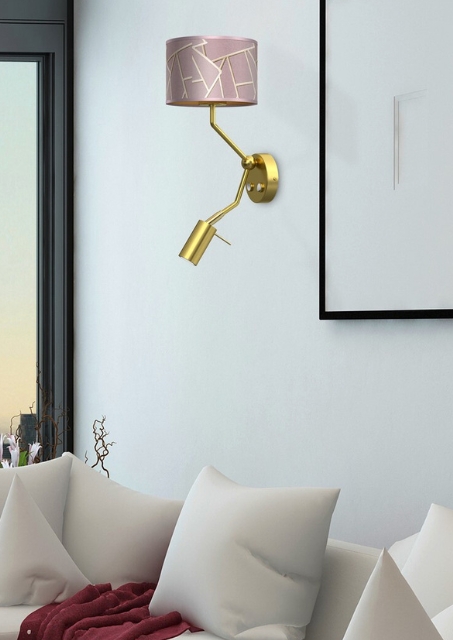 Różowo złoty kinkiet - K343-Azara