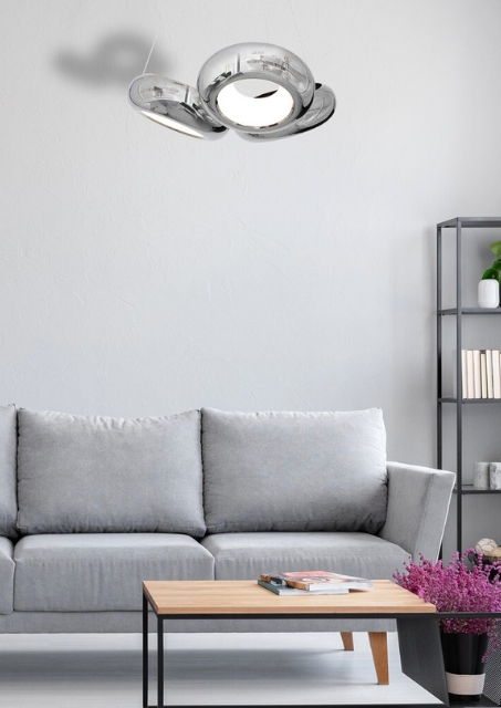 Chromowana lampa wisząca - K350-Cheryl