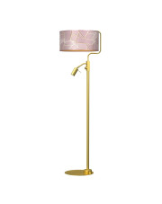 Różowo-złota lampa podłogowa - K346-Glown w sklepie Edinos.pl