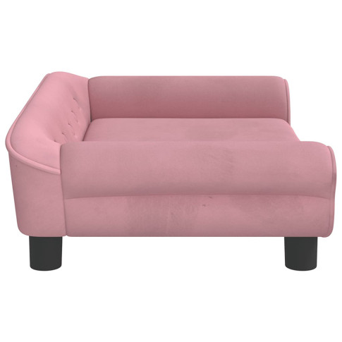 Dziecięca sofa z aksamitu Kotkell kolor różowy
