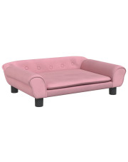 Różowa aksamitna kanapa dla dziewczynki - Kotkell w sklepie Edinos.pl