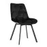 Czarne welurowe krzesło obrotowe - Dato