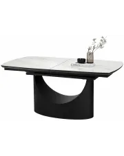 Duży rozkładany stół z blatem imitującym marmur - Tiffi w sklepie Edinos.pl