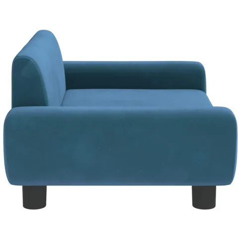 Niebieska aksamitna kanapa dziecięca Lyting