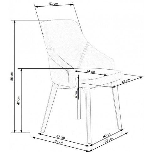 Szczegółowe zdjęcie nr 4 produktu Krzesło drewniane tapicerowane Altex 2X - grafit + dąb miodowy