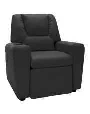 Czarny nowoczesny fotel dla dziecka - Meldun
