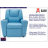 Minimalistyczny fotel wypoczynkowy dla dziecka Meldun niebieski
