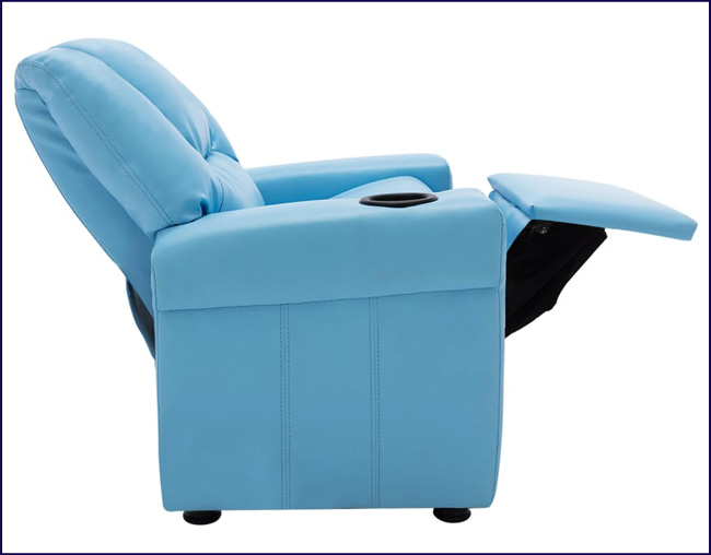 Regulowany fotel wypoczynkowy dla dziecka Meldun niebieski