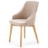 Krzesło drewniane Altex 2X - beż + dąb miodowy