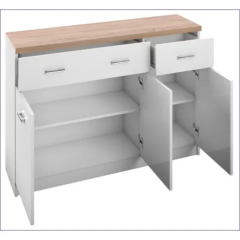 Biała komoda trzydrzwiowa 120cm Ontario 9X