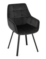 Czarne fotelowe krzesło obrotowe - Lado 3X w sklepie Edinos.pl