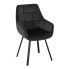 Czarne fotelowe krzesło obrotowe - Lado 3X