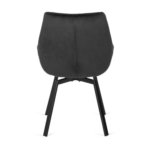 Czarne welurowe krzesło Lado 3X