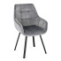 Szare obrotowe krzesło z podłokietnikami - Lado 3X