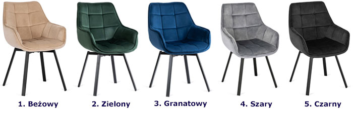Granatwe fotelowe krzesło z obrotowym siedziskiem Lado 3X
