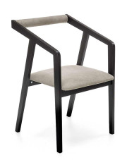 Nowoczesne czarno-szare krzesło tapicerowane - Rutox w sklepie Edinos.pl