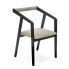 Nowoczesne czarno-szare krzesło tapicerowane - Rutox