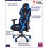 Fotografia Fotel gamingowy Euron - czarny + niebieski z kategorii Fotele obrotowe niebieskie