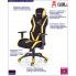 Fotografia Fotel gamingowy Euron - czarny + żółty z kategorii Fotele obrotowe czarne