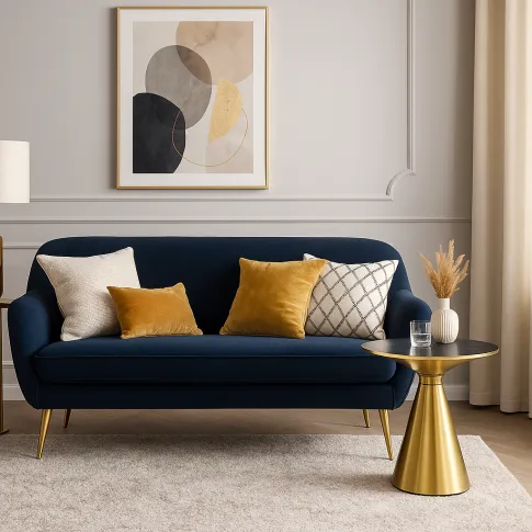 Złoto czarny stolik kawowy glamour   Cetris