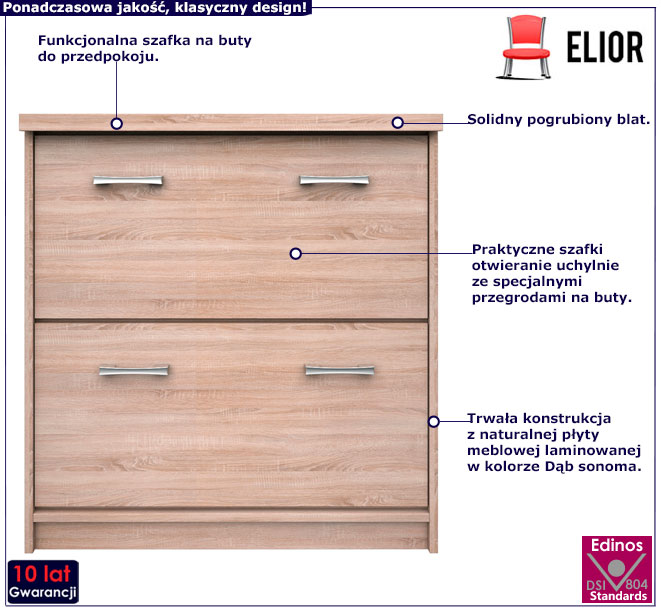 szafka na buty Riza 17X dąb sonoma