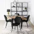 Komplet stół z czarnymi krzesłami Akin