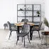 Komplet stól z szarymi krzesłami Akin