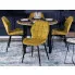 Zestaw stól z musztardowymi krzesłami Akin