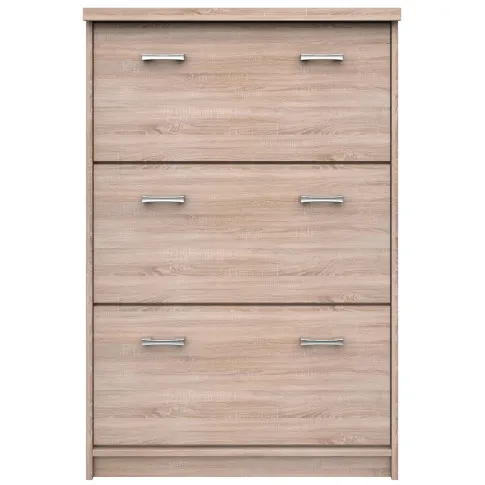 Trzykomorowa szafka na buty dąb sonoma Ontario 18X