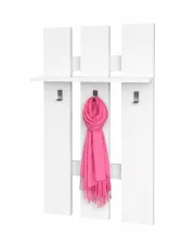 Biały wieszak ścienny do przedpokoju - Riza 20X w sklepie Edinos.pl