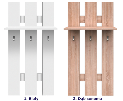 kolory wieszaka ściennego Ontario 20X