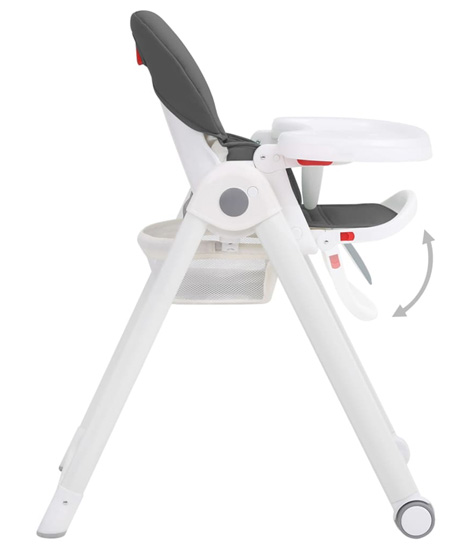 Jasnoszare krzesełko z podnóżkiem Muget