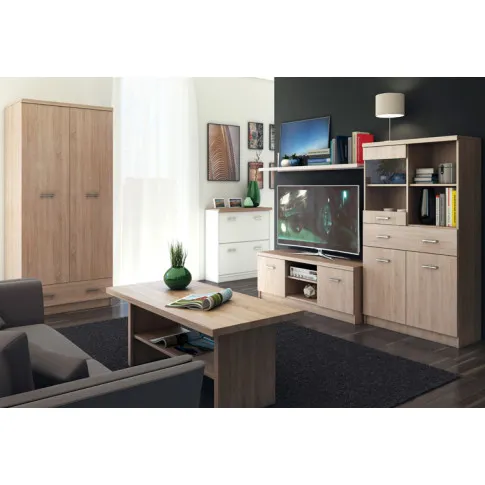 Aranżacja z zestawem mebli dąb sonoma Ontario