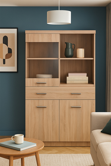 Wizualizacja wnętrza z zestawem mebli Ontario