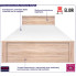 Nowoczesne łóżko 140x200 Ontario dąb sonoma 25X