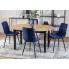 Zestaw stół z krzesłami granatowymi Aret