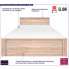 Nowoczesne łóżko 160x200 Ontario dąb sonoma 26X