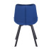 Granatowe pikowane krzesło nowoczesne Ivos