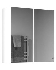 Biała dwudrzwiowa szafka z lustrem do łazienki - Polagros 4X