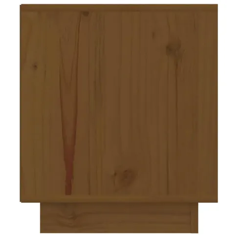 Drewniana szafka nocna z półkami miodowy brąz Juni