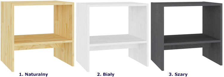 Kolory stolika nocnego z litego drewna Callan