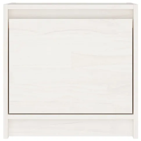 Biała drewniana skandynawska szafka nocna zamykana Veco