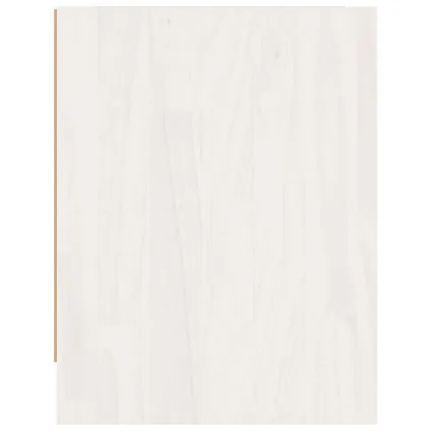 Biała szafka nocna zamykana z drewna sosnowego Veco