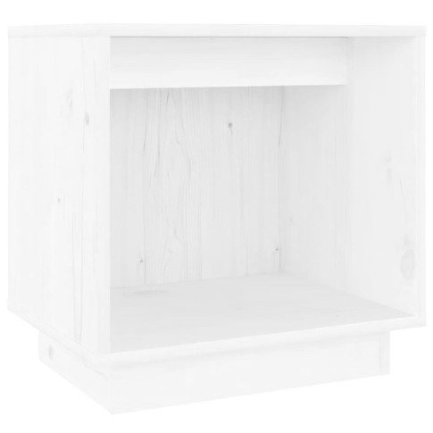 Biały drewniany stolik szafka nocna Fono