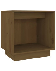 Drewniana minimalistyczna szafka nocna miodowy brąz - Fono w sklepie Edinos.pl