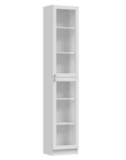 Biała wąska witryna ze szklanymi podwójnymi drzwiami - Clarity 8X