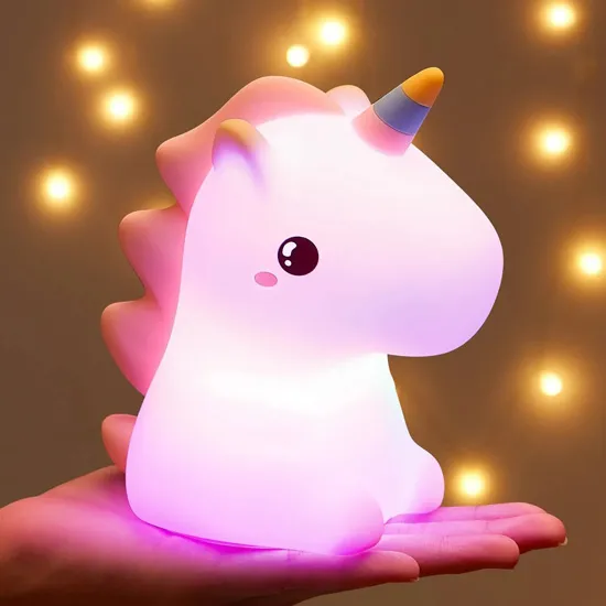 Wizualizacja silikonowej lampki nocnej jednorożec Bambi