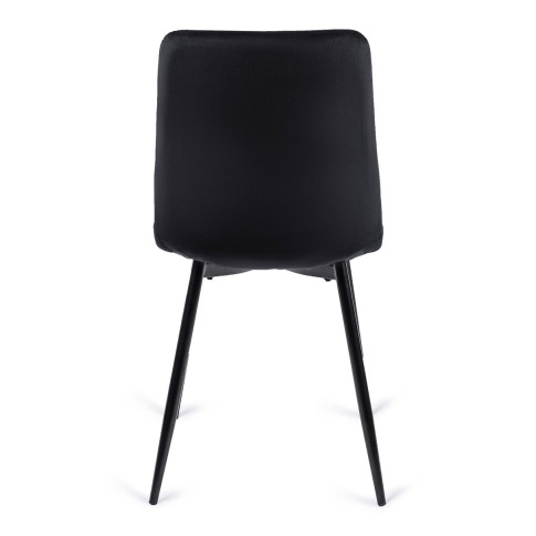 Czarne tapicerowane krzesło Gifo
