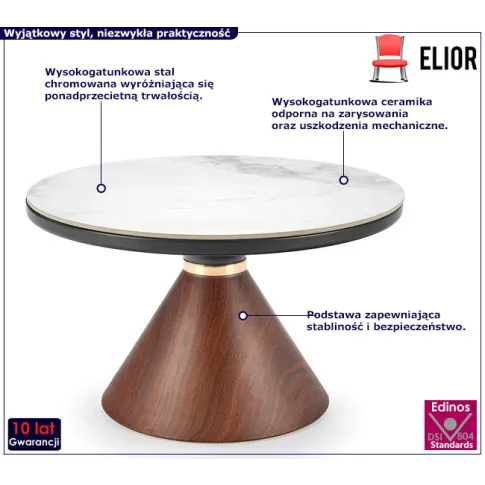 Nowoczesny stół z marmurkowym blatem Roteso